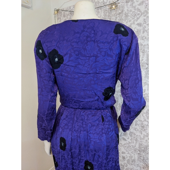 Christian Dior Vintage 2 Piece Purple Silk Set - Picture 4 of 10